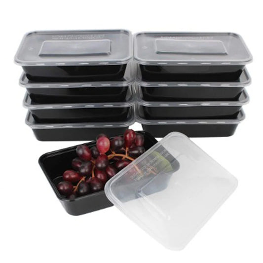 10 Pcs Microwavable Food Meal Storage Containers Reusable Lunch Boxes